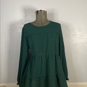 Emeral Green Swiss Dot Shirt